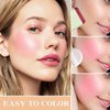 Cream Blush Stick with Brush,Waterproof Multi Cream Blush Stick Makeup,Lightweight,Long-lasting,Easy To Use,2 in 1 Multi Stick Blush for Cheeks & Lip Tint & Eyeshadow Makeup,Suitable for All Skin D