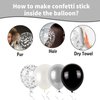 Black and Silver Balloons, Metallic Silver and Black Balloons Pearl Silver Confetti Balloons Black Silver Party Balloons Chrome Latex Balloons for Kids Adults Birthday Wedding Baby Shower Graduation