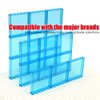 Clear Tranparent Flat Plates Bricks, 24 Pieces and Parts 1x6x5 Classic, Window Bulk Building Blocks Accessories (Transparent) (Transparent Mixed)