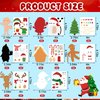 64 Pcs Christmas Ornament Crafts Make Your Own Ornament Kit with Christmas Craft Stickers DIY Christmas Cutouts with Snowman Christmas Tree Gingerbread Crafts Sticker for Christmas Tree Party Supplies