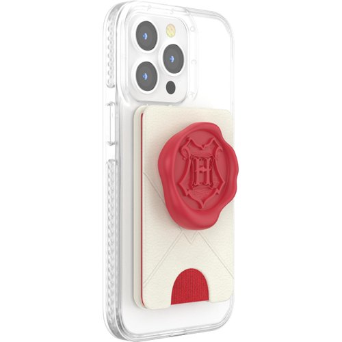 PopSockets Phone Wallet with Expanding Grip, Phone Card Holder, Wireless Charging Compatible, Wallet Compatible with MagSafe - Hogwarts Letter