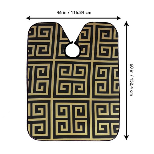 Allegro Combs Hair Cutting Cape Haircut Barber Apron Hair Stylist For Men Hair Cape Kids Cutting Adjustable Water Resistant One-Size-Fits-All 46 X 60 In. 1 Pc. (Gold & Black)