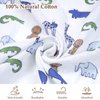 david's kids 4 Pack Baby Muslin Swaddle Blankets, 100% Cotton Swaddling Blankets Wrap for Boys Girls Neutral, Ultra Soft Breathable Receiving Blanket, New Born Essentials, Woodland/Elephant/Giraffe