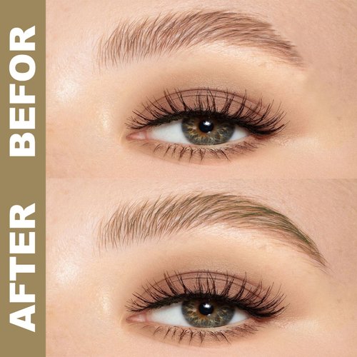 DMLNN Microblading Eyebrow Pen, Dual-Ended Eyebrow pencil with 3-Fork-Tip Applicator and Precise Brush-Tip for Hair-Like Effect, Waterproof and Long Lasting 2-in-1 Brow Pencil, Light Brown