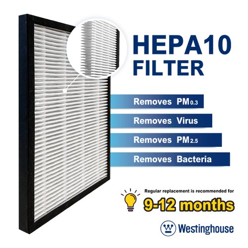 Westinghouse Medical-Grade HEPA Replacement Filter for Air Purifier | Fits Model WH10P | 6-Pack | HEPA 10X6