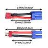 Youme 4pcs EC5 to Deans T Male Female Plug Connector Adapter Conversion Cable Wire for RC Lipo Battery Balance Charger RC Car Truck Boat Motor Controller ESC