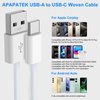 APAPATEK USB-C Woven Carplay Cable for iPhone 15 Pro 16 Pro, USB-A to USB-C Cable Car Play Wire Data Transfer Car Audio Car Phone Cord Android-Auto Carplay Cable for Galaxy S24 S23 S22 S21, 2m White