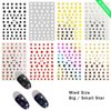 8 Sheets Star Nail Art Stickers Decals 3D Self-Adhesive Nail Art Stickers Star Designs Nail Art Decorations Stars Decals Manicure Accessories (Stars)