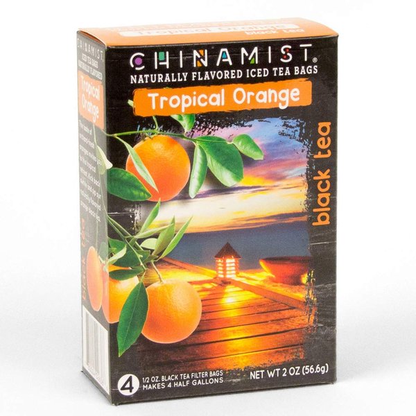 China Mist Iced Tea – Tropical Orange Black Tea Infusion – Refreshing and Delicious – Each Tea Bag Yields 1/2 Gallon – 4 bags.