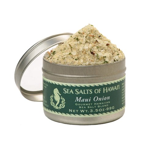 Maui Onion Hawaiian Sea Salt 3.5oz.Tin - Made in Hawaii