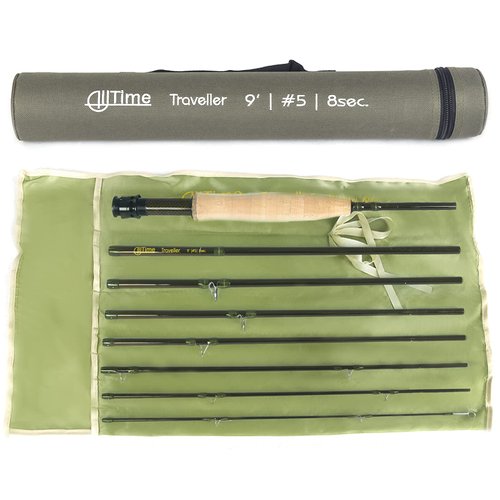M MAXIMUMCATCH Maxcatch Alltime Travel Fishing Rod-Ultra Compact for Backpacking 8-Piece 9ft with Rod Tube (Size: 5/6/8wt) (Alltime Rod, 9' 6wt 8pcs)