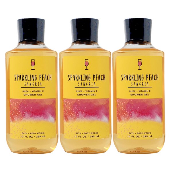 Bath & Body Works Sparkling Peach Sangria - 3 pack - Shower Gel