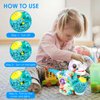 ZHFUYS Light-up Transparent Dinosaur Toy for Kids, Moving Dinosaur Toy with Colorful Gears, STEM Toys for Toddlers,Birthday Gifts Idea for Kids