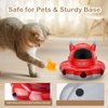 Cosicosy 2-in-1 Interactive Cat Toys for Indoor Cats, Automatic Cat Toy with 7 Holes Mice Whack A Mole Moving Feather, Smart Cat Toy (Red)