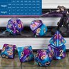 CiaraQ DND Polyhedral Dice Set for Dungeons and Dragons RPG MTG Role Playing Table Games-with 1 Dice Pouch (Blue & Purple)
