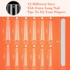Long Clear Coffin Nails Tips: 504Pcs XXXL Extra Long No C Curve Nail Tips Coffin - Half Cover Gel Acrylic Nail Tips for Women Salons Home DIY with 2 Nail Files