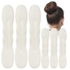 10 PCS Hair Bun Maker for Women Lazy Hair Curler Bun Clips Easy Magic Snap Roll Sponge Bun Donut Hair Maker for Women With Hair Ties (White)