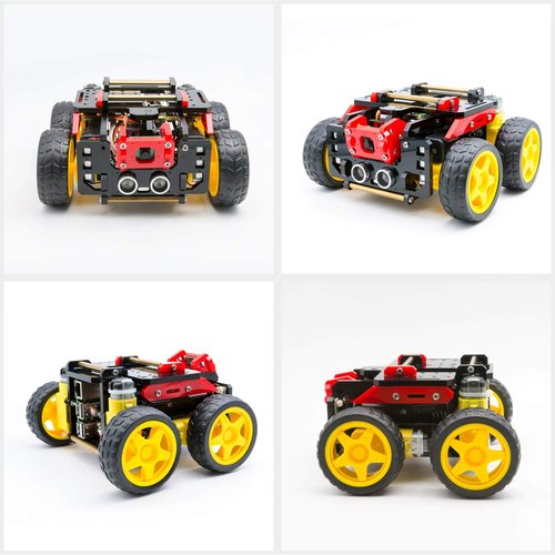 Adeept 4WD Smart Robot Kit Compatible with Raspberry Pi 4 3 Model B+ B, OpenCV Target Tracking, Real-Time Video, AWR Robotic Car Kit Adult with PDF