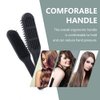 Clamp Hair Brush Double Sided Brush Straightening Detangler Comb,Smoothing Nylon Bristle Straightener Detangler Splint Comb,Hair Styling for Straightening Knotty Unkempt Hair