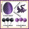 Fantasy Dragon Cake Topper Dragon Eggs Cake Decor Purple Black Balls Cake Decor for Baby Shower Birthday Wedding Party Supplies