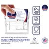 Marketing Holders Outdoor Business Card Holder Clear Lid Holds 3.5" x 2" Cards Advertising Vehicle Box with Double Sided Tape and Hanging Hardware Clear Acrylic