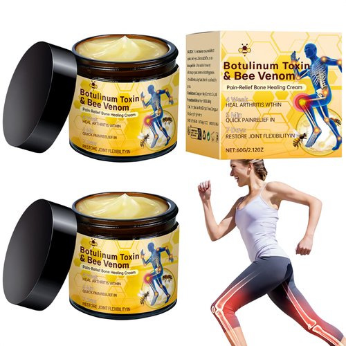 rubeonly 2Pcs Bee Venom Joint Gel Cream, Bee Venom Advanced Joint and Bone Cream, Advanced Professional New Bee Venom Professional Gel, for Back, Neck, Hands, Knee