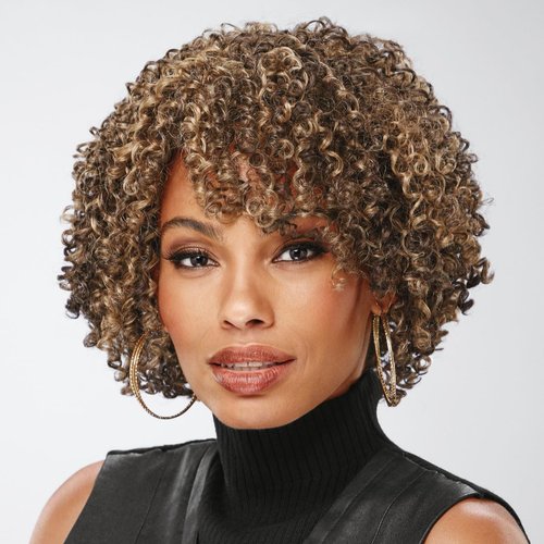 Especially Yours Anita Wig Chic Mid-Length Wig with Non-stop Spiral Curls/Runway Shades of Brown and Black