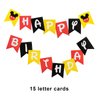 CHuangQi Colorful Happy Birthday Banner with Mickey Style Bunting, Mickey-themed Birthday Party Supplies