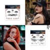 Halloween Temporary Tattoos Day of the Dead Face Tattoos Spider Eye Web Tattoos Sticker 12 Sheets Day of the Dead Makeup Decals for Halloween Party Decorations