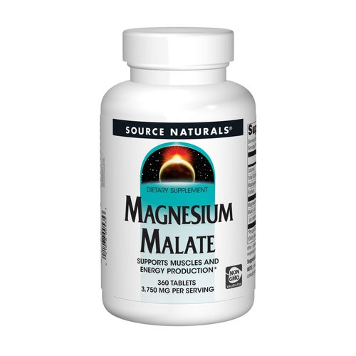 Source Naturals Magnesium Malate 3750 mg per Serving - For Energy Production - 360 Tablets