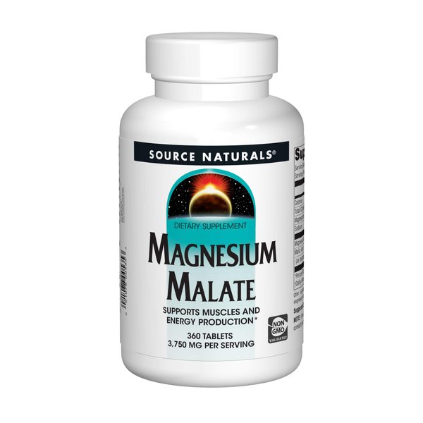 Source Naturals Magnesium Malate 3750 mg per Serving - For Energy Production - 360 Tablets