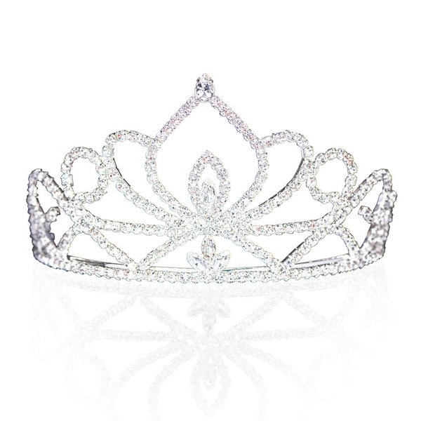 Anderson's Quinn Rhinestone Tiara, 3 Inches, Woman's Crown, Wedding/Prom Tiara