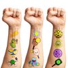 100 PCS Pickleball Ball Temporary Tattoos Sticker Sports Themed Birthday Party Decorations Supplies Favors Gifts Girls Boys Cute Tattoo School Reward Game Sporting Celebrations