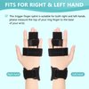 fibee Trigger Finger Splint, Adjustable Two Finger Splint Full Hand and Wrist Brace Support, Metal Straightening Immobilizer Treatment for Sprains, Mallet Injury, Arthritis(S/M)