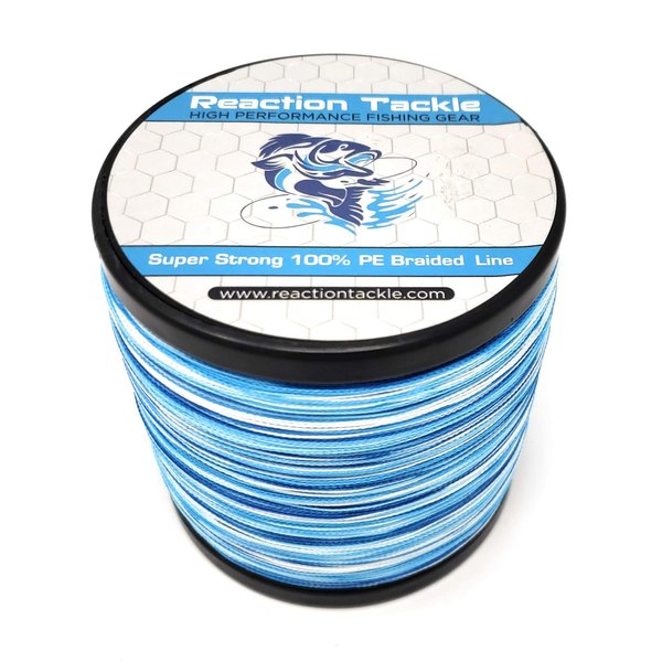 Reaction Tackle Braided Fishing Line Blue Camo 65LB 500yd