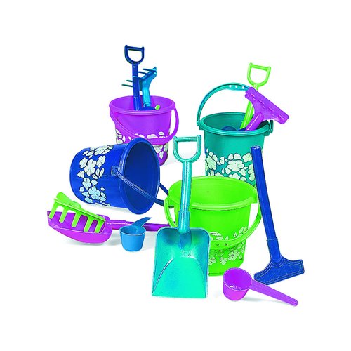 Fun Express - Hibiscus Print Beach Play Sets(4pc/st dz - Toys - Active Play - Beach Toys - 12 Pieces