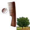 THE Unltd India Neem wood Handmade Comb For Detangling Long, Thick and Wavy Hair, Wide Tooth Structure for Gentle Grooming Anti Static, Hair Comb With Handle for Men, Women and Kids (Wide Teeth)