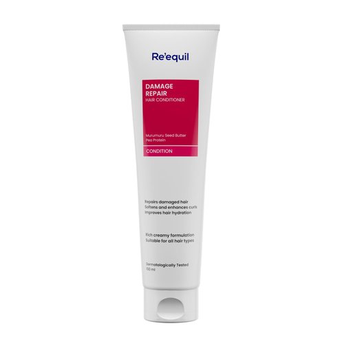 RE' EQUIL Damage Repair Conditioner With Murumuru Pea Protein Silicone Free Conditioner Repairs, Nourishes, And Detangles Hair Great For Curly, Damaged Hair 150ml,1 Count