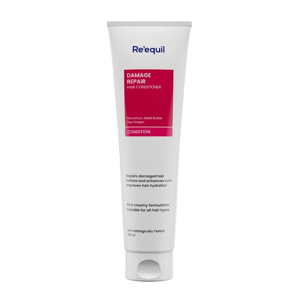 RE' EQUIL Damage Repair Conditioner With Murumuru Pea Protein Silicone Free Conditioner Repairs, Nourishes, And Detangles Hair Great For Curly, Damaged Hair 150ml,1 Count