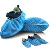 ELEpure Shoe Covers Disposable Non Slip for Kids 50Pack (25Pairs) Non-Woven Fabric Stretchable Durable - Fit US Children's 8-13.5/1-4 Blue(Small)