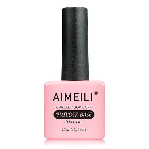 AIMEILI Hema Free Builder Base Gel 5 in 1 Clear Builder Nail Gel for Nails Extension Soak Off U V LED Builder Nail Gel in a Bottle Builder Base Gel Polish 15ml