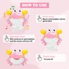 YUISTRE Baby Bath Toys Crab:Bubble Machine Bath Toy Crab Bath Bubble Maker,Blow Bubbles and Plays Children’s Songs,Bath Toys for Toddlers 1-3,Battery Operated(Pink)