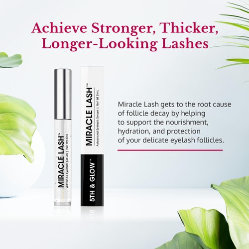 5th & Glow Miracle Lash Enhancing Serum, Eyelash Serum to Nourish, Hydrate, and Protect Eyelashes, Promotes Lash Growth