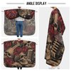 ALAZA Vintage Skulls Music Roses Barber Cape for Men Women, Waterproof Haircut Apron Beard Shaving Bib Hair Cutting Cloth 55 x 65 Inch