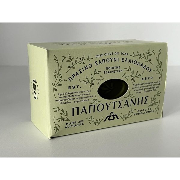 Papoutsanis Pure Greek Olive Oil Soap Bar, 8.8 oz. / 250g