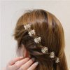 10 Pcs Clear Acrylic Flower Shaped Rhinestone Hair Claw Clips Small Jaw Clamp Hair Accessories for Girls Women