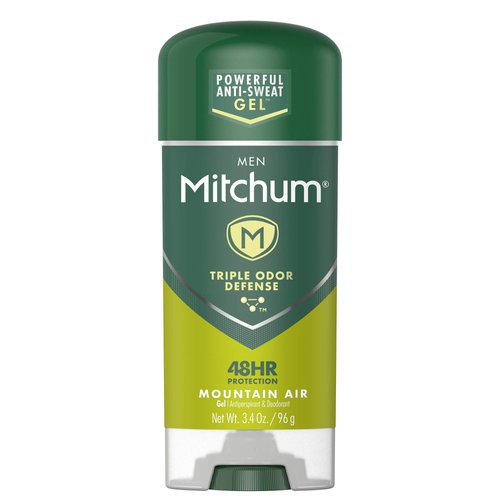 Mitchum Men's Deodorant by Mitchum, Antiperspirant, Triple Odor Defense Gel Stick, 48 Hr Protection, Dermatologist Tested, Alcohol Free, Mountain Air, 3.4 Oz (Pack of 1)