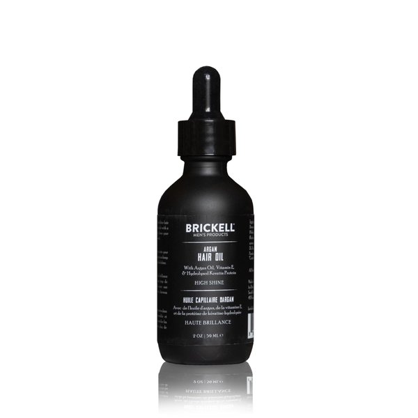 Brickell Men's Argan Oil for Hair, Natural and Organic Hair Oil For Men, Lightweight Hair Treatment, 2 Ounce, Scented