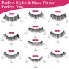 Magnetic Lashes with Applicator & Magnetic Eyeliner Kit - FEITA Reusable 3D 5D Magnetic Eyelashes Pack with 1 Tweezers & Upgraded 4 Tubes Magnetic Eyeliner, No Glue (15 Packs)