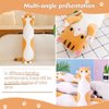 NXNYNZ Long Cat Plush Pillow, 27.6in Cute Cat Plushie Stuffed Animals Body Pillow, Yellow Kawaii Kitten Soft Plushie Doll Toy Birthday Gift for Kids Girlfriend